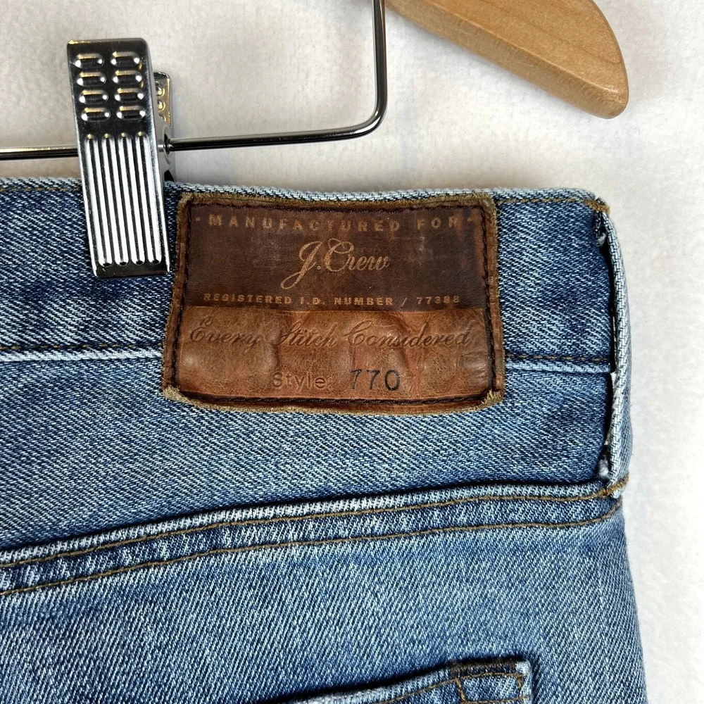 J Crew 770 Jean Men 34x30 Straight‎ Fit Dark Wash Blue Classic Denim J.Crew